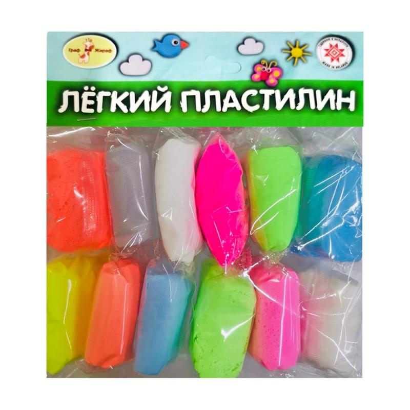 Лёгкий пластилин, Граф Жираф, 12 шт.
