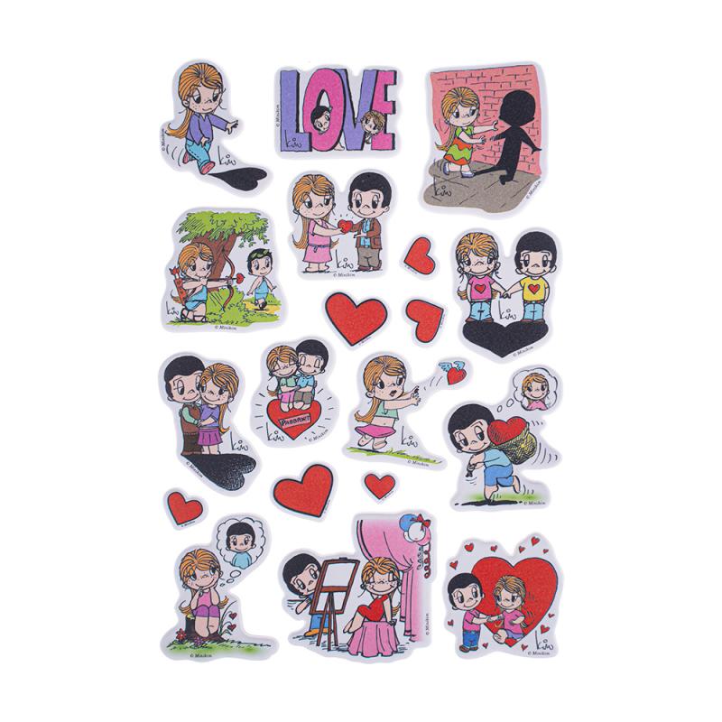 Наклейки объёмные многоразовые "Love is...", в ассортименте