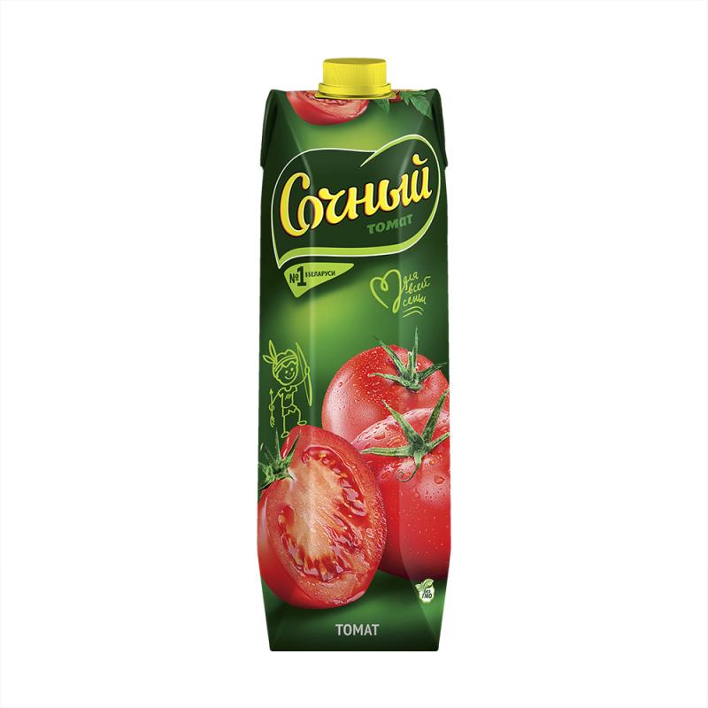 Сок томатный "Сочный томат", Сочный, 1 л
