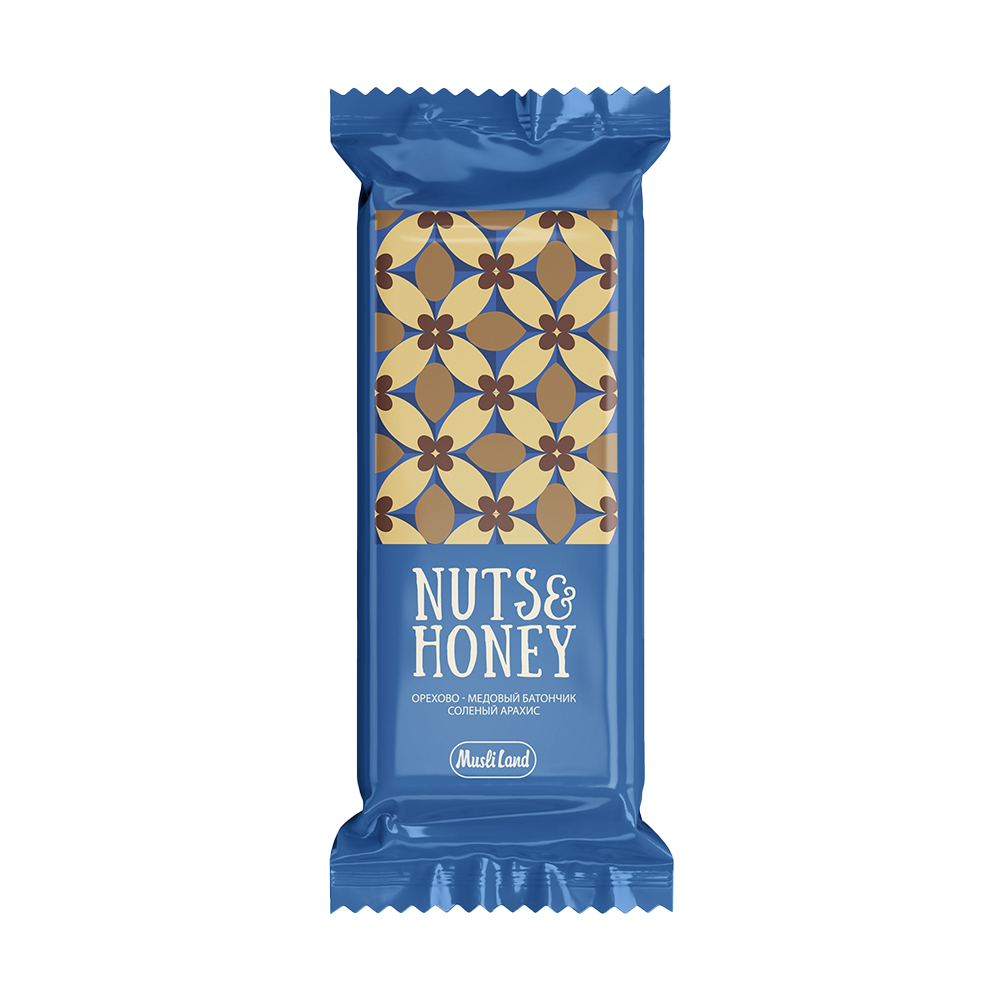 Орехово-медовый батончик, Musliland, 45 г, в ассортименте - купить ...