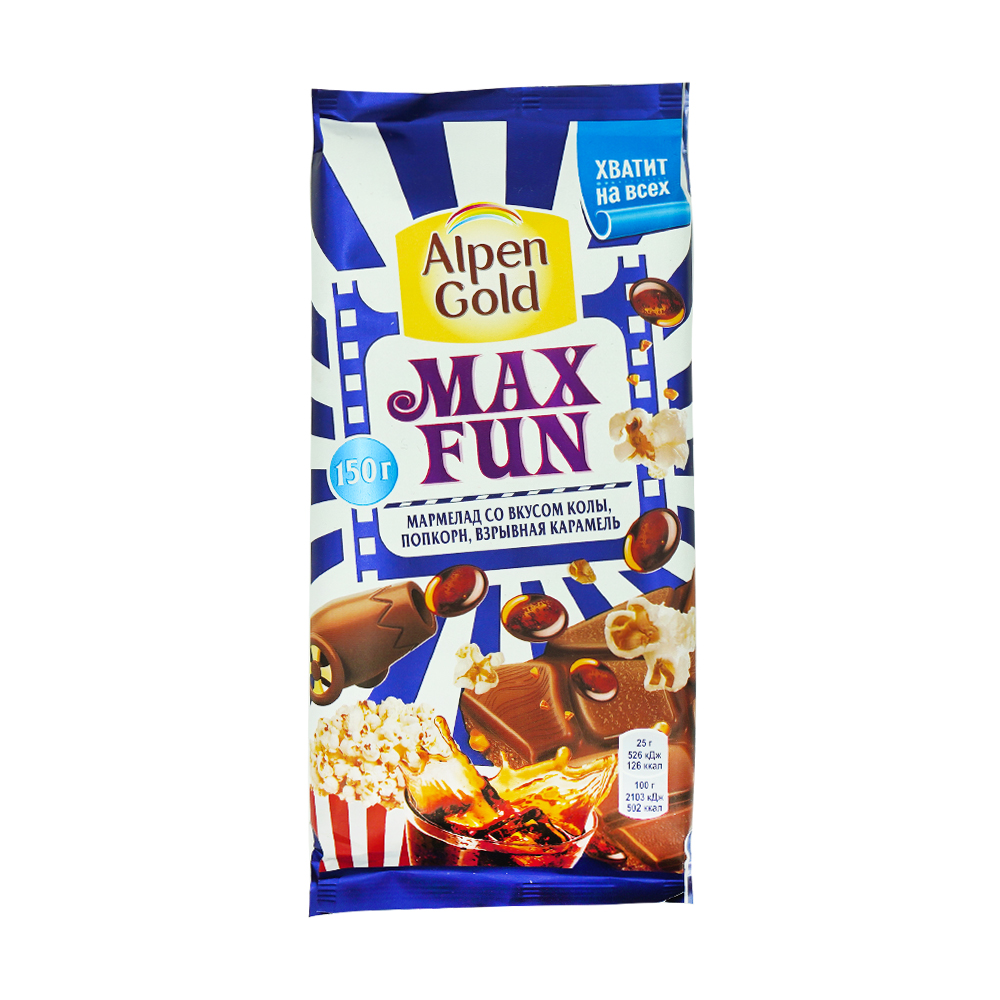 Новая шоколадка Альпен Гольд Max fun