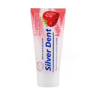 Зубная паста для детей, SILVER DENT, клубничка со сливками, 75 г