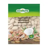 Фисташки, EcoNuts, жареные, солёные, 100 г