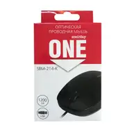 Проводная мышь "SBM-214-K", Smartbuy ONE, 1200 dpi