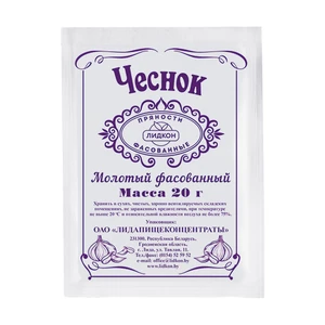Чеснок сушёный молотый, Лидкон, 20 г