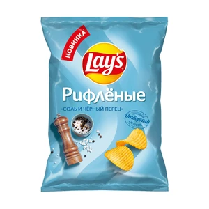 Чипсы "Рифлёные", Lay's, соль и перец, 70 г
