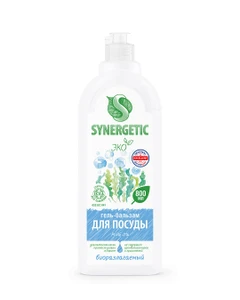 Гель-бальзам для посуды, SYNERGETIC, 800 мл, в ассортименте