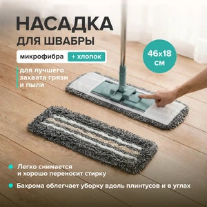 Насадка для швабры, Home Time, 46х18 см