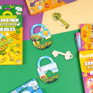 Развивающая игра "Замочки и ключики", PREZENT, в ассортименте