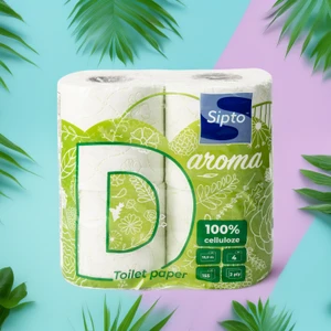 Туалетная бумага "Deco Aroma", Sipto, 2 слоя, 4 рулона, в ассортименте