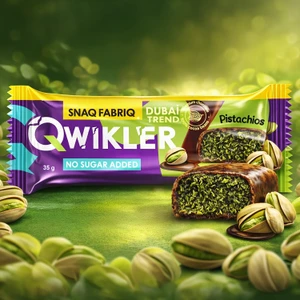 Батончик шоколадный "QWIKLER", SNAQ FABRIQ, с фисташкой и катаифи, 35 г