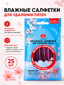 Влажные салфетки для удаления пятен, NAMZA, 25 шт.