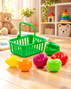 Игрушечный набор продуктов с корзинкой, POLESIE