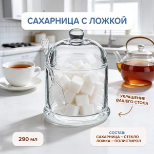 Сахарница с ложкой, O'Kitchen, 290 мл