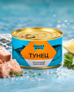 Тунец натуральный, Азбука моря, 245 г