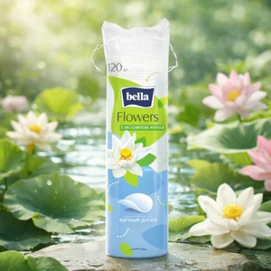 Ватные диски, Bella Flowers, 120 шт.