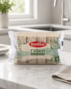 Губки крупнопористые, BonHome, 4 шт., в ассортименте