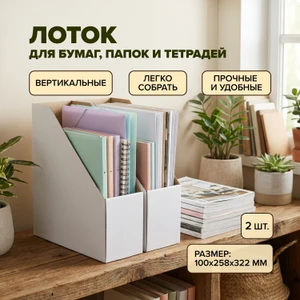 Набор лотков для бумаг, 2 шт., в ассортименте
