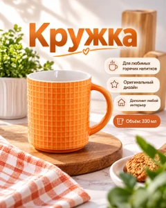 Кружка, O'Kitchen, 330 мл, в ассортименте