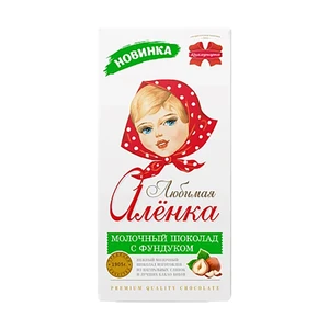 Шоколад молочный, Любимая Алёнка, с фундуком, 85 г
