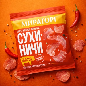 Мясные снеки "Сухиничи", МИРАТОРГ, из свинины, 40 г
