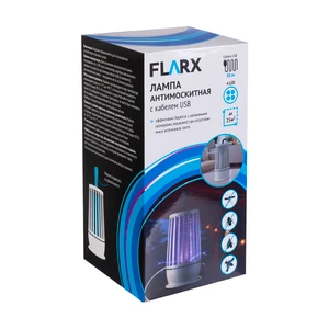 Лампа антимоскитная с кабелем USB, FLARX, в ассортименте