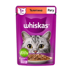 Корм для кошек, Whiskas, рагу с телятиной, 75 г