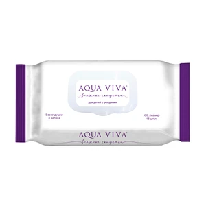 Влажные салфетки для детей, AQUA VIVA, 48 шт.