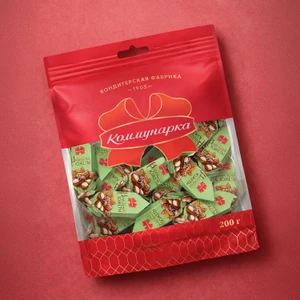 Конфеты глазированные "Вафельные сюжеты", Коммунарка, с арахисом, 200 г