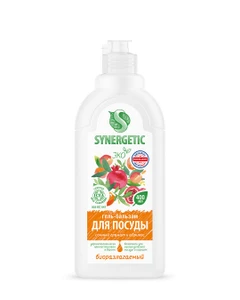Гель-бальзам для посуды, SYNERGETIC, 400 мл, в ассортименте