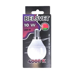 Лампа светодиодная, BELSVET, G45, Е14, 10 W