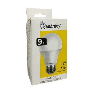 Лампа светодиодная, Smartbuy, E27, А60, 9 Вт