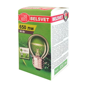 Лампа накаливания, Belsvet, 230 В, Е27