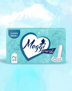 Тампоны "Energy Super", Meggi, 12 шт.