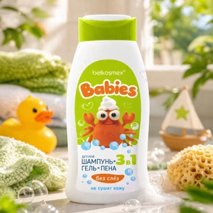 Шампунь детский "BABIES", belkosmex, 3 в 1, 400 г