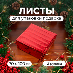 Листы для упаковки подарка, Party, 2 рулона, 70х100 см, в ассортименте