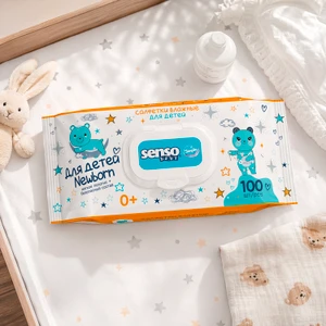 Салфетки влажные детские, Senso baby, 100 шт.