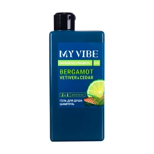 Гель для душа + шампунь для мужчин 2 в 1 "My Vibe", 400 мл, в ассортименте