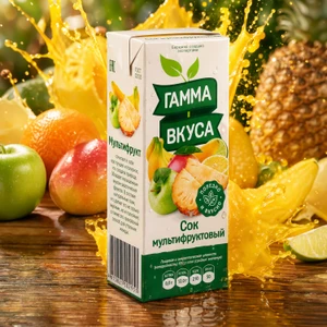 Сок мультифруктовый, Гамма вкуса, 0,2 л