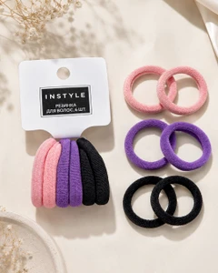 Резинка для волос, INSTYLE, 6 шт., в ассортименте