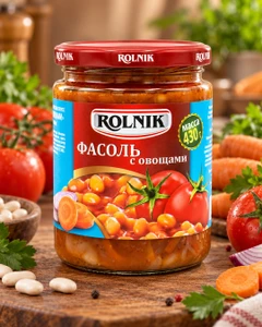 Фасоль с овощами, ROLNIK, 430 г