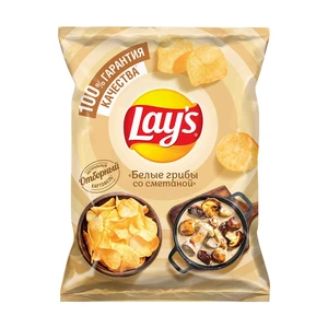 Чипсы "Белые грибы со сметаной", Lay's, 105 г