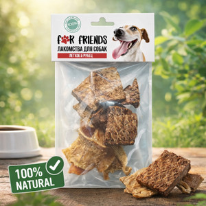 Лакомства для собак, For Friends, лёгкое и рубец, 25 г