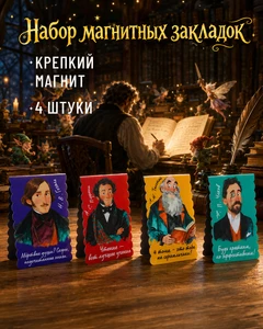 Набор магнитных закладок, Hupper Dupper, 4 шт., в ассортименте