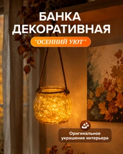 Банка декоративная "Осенний Уют", в ассортименте
