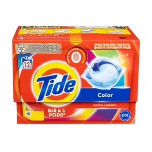 Капсулы для стирки "Color", Tide, 12 шт.