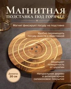 Магнитная подставка под горячее, O'Kitchen, 20 см, в ассортименте