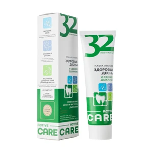 Зубная паста "Active Care", 32 ЖЕМЧУЖИНЫ, 100 г, в ассортименте