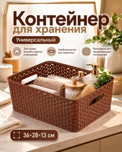 Контейнер для хранения, 36х28х13 см, в ассортименте