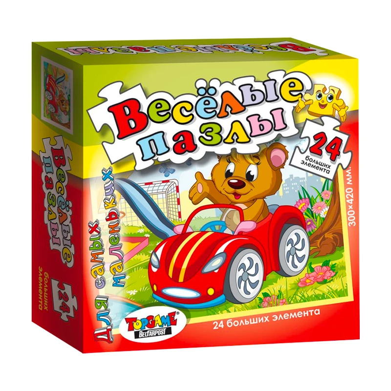 Пазл "Весёлые пазлы", Topgame, 24 элемента, в ассортименте